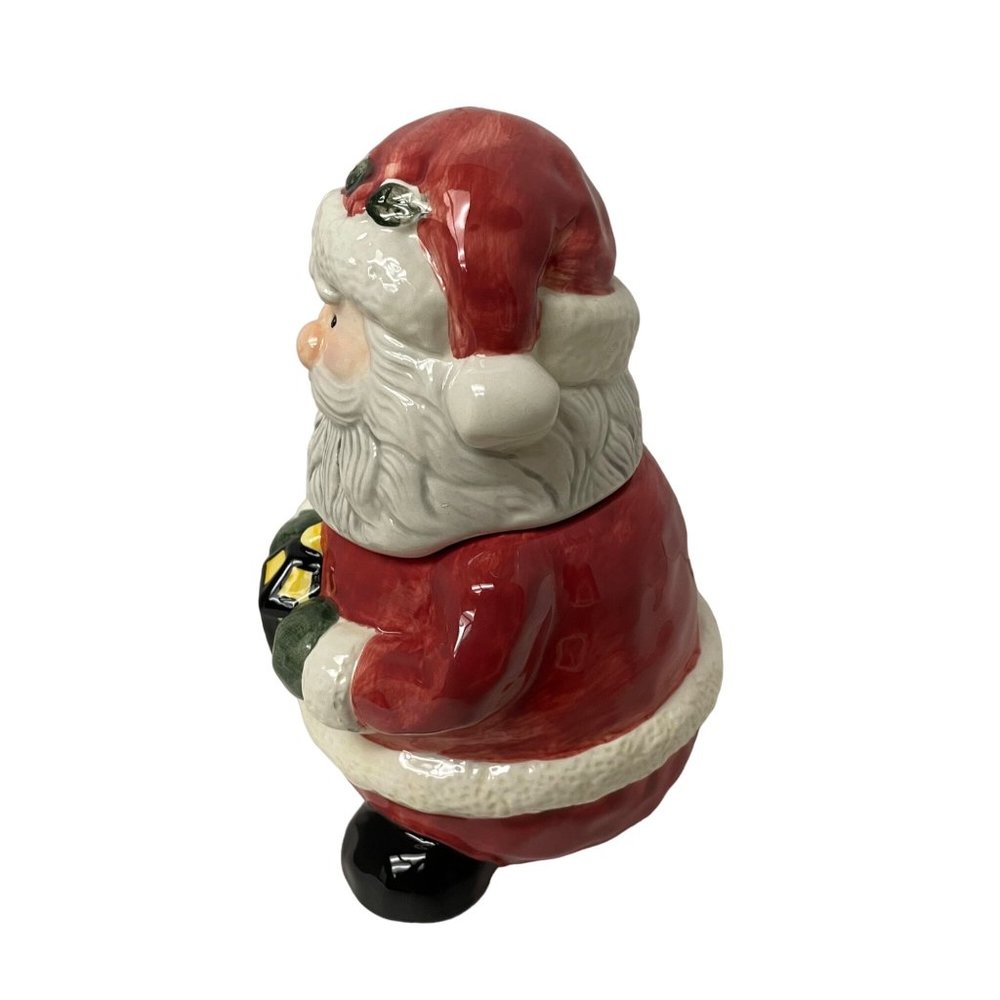 International Bazaar Jolly Santa Clause Cookie Jar Canister Christmas Holiday 7" - Picture 4 of 11